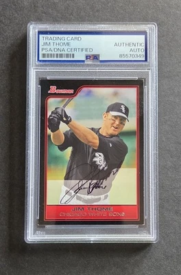 Jim Thome signed Chicago White Sox 2006 Topps Bowman BB card Psa authenticated - Image 1 of 2