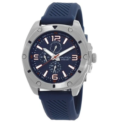 Nautica NAPTCS224 Tin Can Bay Blue Dial 44 mm Men's Watch New - Image 1 of 4