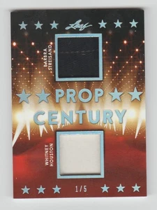 WHITNEY HOUSTON BARBARA STREISAND 2018 Leaf Prop Century DUAL WARDROBE Card /5 - Picture 1 of 2