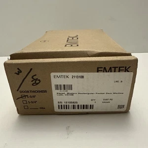 Emtek 211310B Keyed Modern Rectangular Entry Pocket Door Mortise Lock Flat Black - Picture 1 of 8
