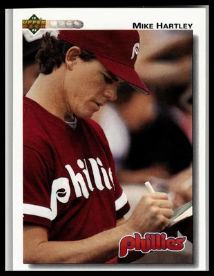 1992 Upper Deck #613 Mike Hartley Factory Set Gold Hologram - Image 1 of 2