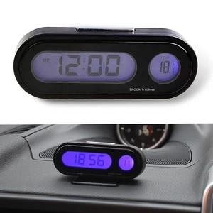 1 PC Car 2.95" x 1.1" x 0.7" Digital Clock with Thermometer, Angle Adjustable... - Picture 1 of 6
