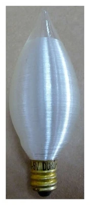 2 PACK 40 Watt C11 Satin Spun Bulbs with Candelabra Base by Duro-Mex #4055 - Image 1 of 3