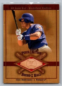 2001 Upper Deck SP Piece of Action Bound for the Hall Ivan Rodriguez Relic #B-IR - Picture 1 of 2