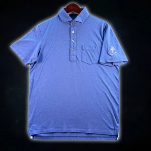 Greyson Blue Blue Embroidered Trump Golf Links Ferry Point Shirt Preppy Mens M - Picture 1 of 9