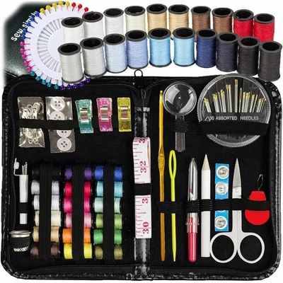 ARTIKA 142 Pc Sewing Kit w/ Needles, Scissors, Thread - Travel Emergency Repair - Image 1 of 4