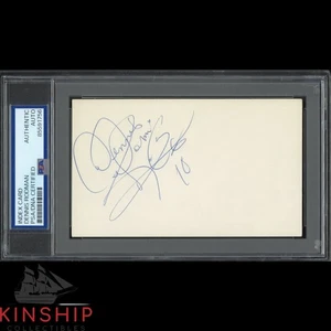 Dennis Rodman signed 3x5 Index Card PSA DNA Slab Vintage Basketball Auto C4934 - Picture 1 of 1