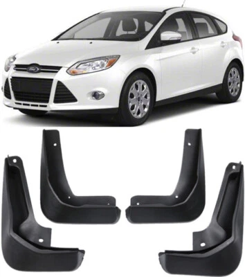 Genuine New Set Splash Guards Mud Flaps For 2012-2018 Ford Focus MK3 HatchbacK - Image 1 of 4