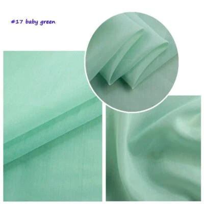 Forro de bufanda de tela de algodón de seda natural de 55"" por yardas de color liso  Foto 1 de 4