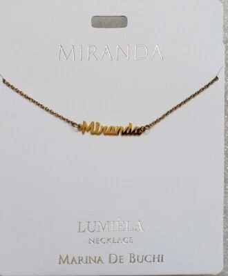 Collar Personalizado Lumiela "Miranda" Color Dorado Libre de Níquel NUEVO Inspiración Foto 1 de 2