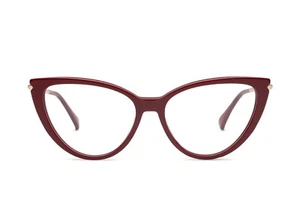 Max Mara MM5006 066 Shiny Red Plastic Cat Eye Optical Eyeglasses Frame 54-15-145 - Picture 1 of 4