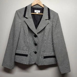 Le Suit Blazer Sakko Damen Übergröße 18 schwarz weiß Einknopf Workwear Business - Bild 1 von 8
