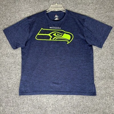 Camisa Majestic Seattle Seahawks Para Hombres XL Azul Marino Manga Corta NFL Informal Adulto Foto 1 de 4