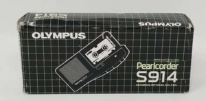 Olympus S914 Pearlcorder Voice Activated Microcassette Recorder BLACK/VINTAGE - Picture 1 of 10