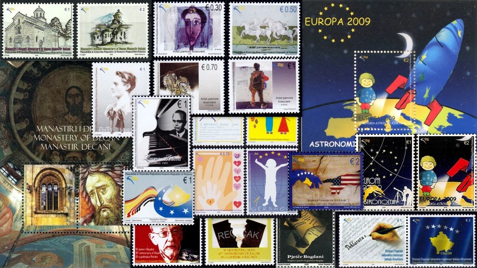 Kosovo Stamps 2009. Complete year all issues. Set and Souvenir sheet. MNH - Image 1 of 1