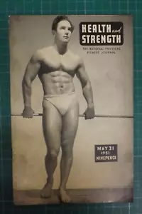 VINTAGE HEALTH AND STRENGTH MAGAZINE BODYBUILDING WEIGHTLIFTING 1951 (GN550) - Picture 1 of 3