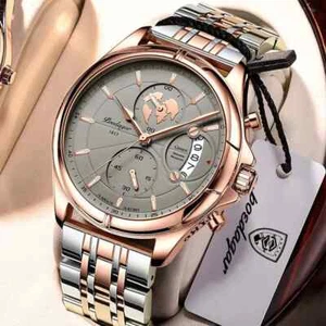 Luxury Casual Men Watch Chronograph Waterproof Quartz Men's Watch Men Wristwatch - Picture 1 of 13