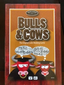 Bulls and Cows Game Code Breaking Home School Math New Still Sealed In Plastic - Picture 1 of 2