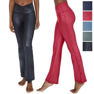 Neu mit Etikett 90 Grad von Reflex Crossover Taille Kunstleder Leggings ausgestellt Yogahose - Bild 1 von 39