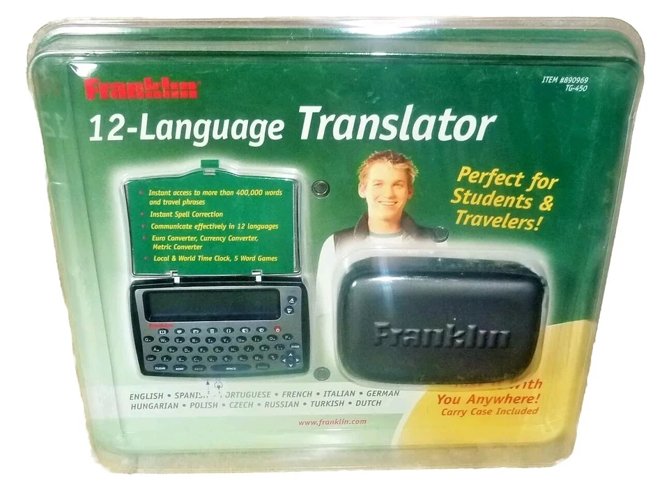 Franklin Tg-450 12 Language Translator With Case Works Perfectly