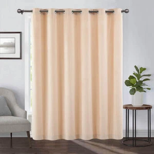 Cortinas de terciopelo con ojal superior de peso pesado ancho 84" pulgadas panel individual - Imagen 1 de 9