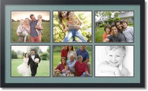 ArtToFrames Collage Mat Picture Photo Frame 6 8x10" Openings in Satin Black 92 - Picture 1 of 62