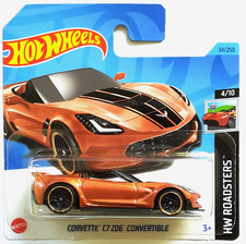 Hot Wheels Corvette C7 Z06 Convertible 2023 HW Roadsters 4/10 Short Card Original Packaging