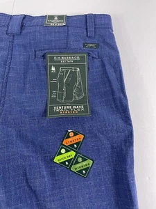 G.H. Bass & CO. Size 34X10.5 Blue Shorts Trail Flex Venture Wave Outdoors Hiking - Picture 1 of 12