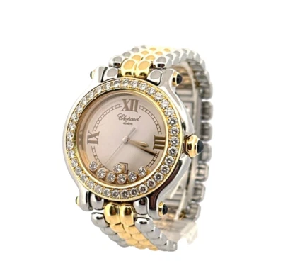 Reloj de mujer Chopard Happy Sport acero y oro amarillo de 18 quilates diamantes 33 mm Foto 1 de 4