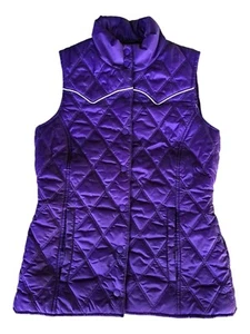 *Great Condition* Roper Womens Down Puffer Vest Size XS Cowgirl Western Purple - Picture 1 of 5