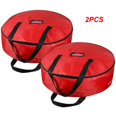Christmas Xmas Wreath Storage Bag with Handles for 25" 30" 36" Wreath Clean up - Image 1 of 4