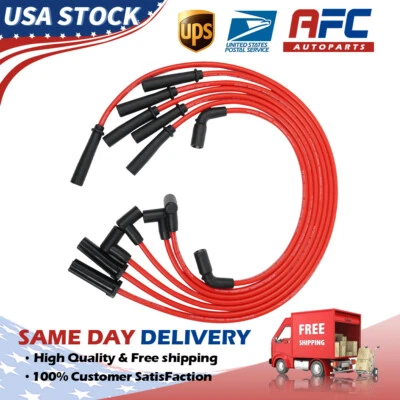 7X Red Spark Plug Wires For Chevy GMC Astro Blazer Jimmy 96-07 V6 4.3L M629182 Foto 1 de 4