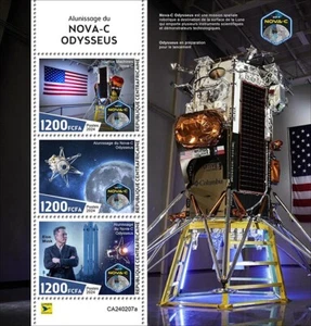 Zentralafrikanische Republik 2024 M/S Nova-C Odysseus Landung, Weltraum, Kosmos MNH - Bild 1 von 1