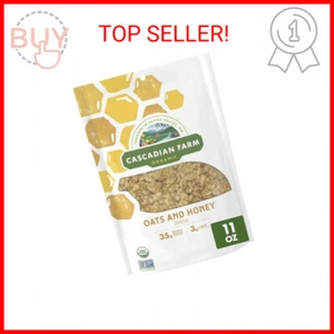 Cascadian Farm Organic Granola, Oats and Honey Cereal, Resealable Pouch, 11 oz. - Picture 1 of 2
