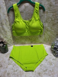 Torrid Sports Bra & Panty, Size 3, Lime Spritz, NEW - Picture 1 of 14
