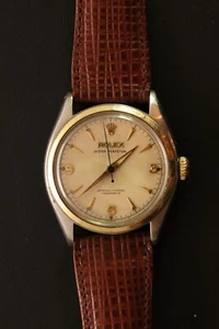 C 1952 ROLEX 6085 Oyster Perpetual BubbleBack - Stainless Steel & 14K   (RX-289) - Picture 1 of 9