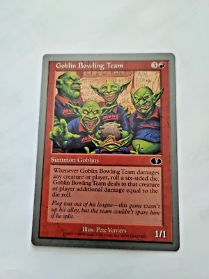 MTG Goblin Bowling Team Unglued Regular Common - Some Edge Wear - See Pics - Image 1 of 4