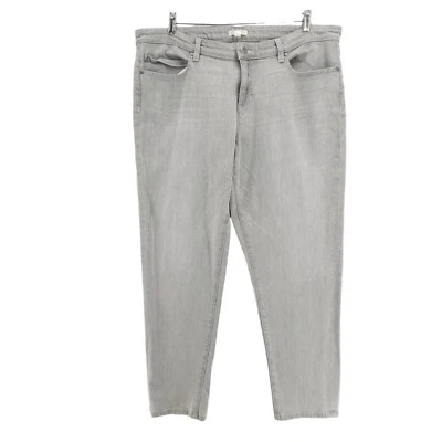 EILEEN FISHER Gray Jeans Organic Cotton Spandex Stretch Size 16 - Image 1 of 4