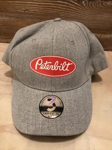Peterbilt Baseball Hat. Three In Brand Gray With Black Under Visor. 100% Cotton - Picture 1 of 4