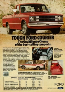 1980 Vintage Print Ad Tough Ford Courier The Gas Mileage Champ Pickup Truck - Picture 1 of 2
