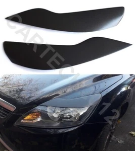 Headlight Eyebrow Eyelid Cover Fits Ford FOCUS MK2 Lift ST, set, ABS, tuning - Picture 1 of 4