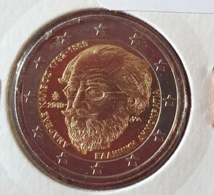 2 EUROS COMMEMORATIVE GRECE 2019 - 150 ANS DE LA MORT D'ANDREAS KALVOS - Bild 1 von 2