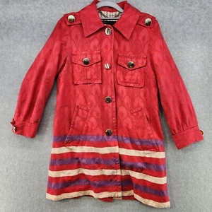 Marc by Marc Jacobs Long Jacket Women's S Red 100% Cotton Collared Long Sleeves - Picture 1 of 24