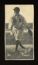 1923 W572 Strip Card Hand Cut Baseball Ty Cobb Authentic