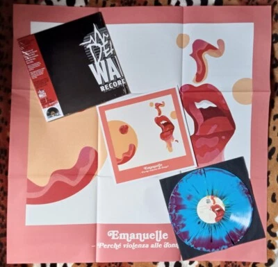 NICO FIDENCO Emanuelle Perche' Violenza Alle Donne? LP RARE BLUE SPLATTER 1977 - Image 1 of 4