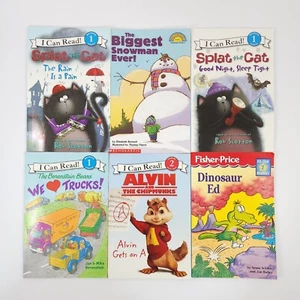 Lot 6 I Can Read Level 1 2 Splat the Cat Berenstain Bears Early Leveled Readers - Picture 1 of 24
