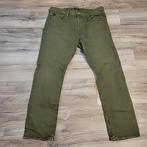 Polo Ralph Lauren Varick Slim Straight Jeans Mens 36x30 Green Denim  - Picture 1 of 14
