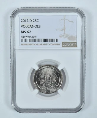 2012-D Washington Quarter Volcanoes America The Beautiful MS67 NGC *5484 - Image 1 of 4