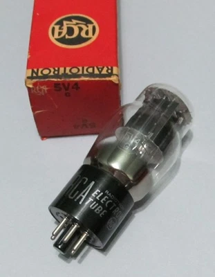 RECTIFICADOR RCA 5V4G NOS/NUEVO EN CAJA - PRUEBA NUEVO - CAJA ORIGINAL - PLACAS NEGRAS - AÑOS 40 Foto 1 de 3