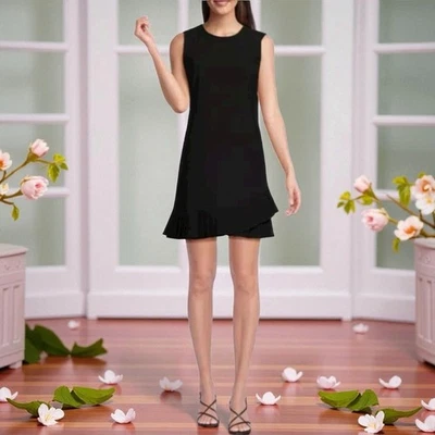 Vineyard Vines Black Fit and Flare Sleeveless Mini Dress Size 8 Party Holiday - Image 1 of 4